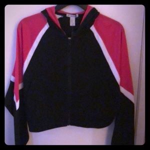 Workout crop top jacket